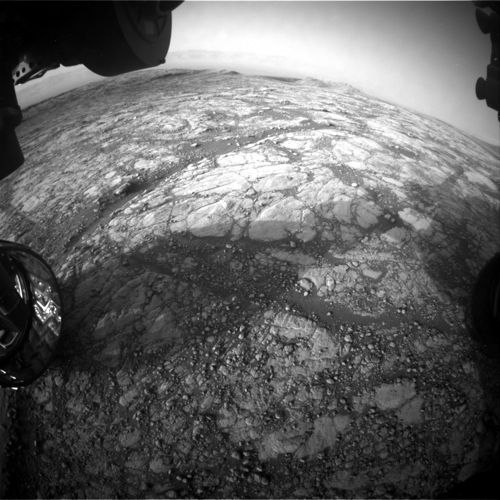 Nasa's Mars rover Curiosity acquired this image using its Front Hazard Avoidance Camera (Front Hazcam) on Sol 2773, at drive 2008, site number 79