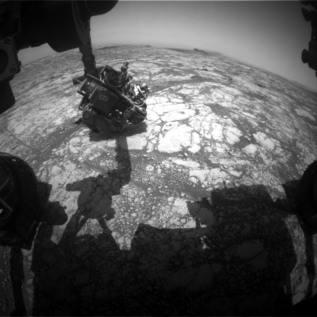 Nasa's Mars rover Curiosity acquired this image using its Front Hazard Avoidance Camera (Front Hazcam) on Sol 2774, at drive 2008, site number 79
