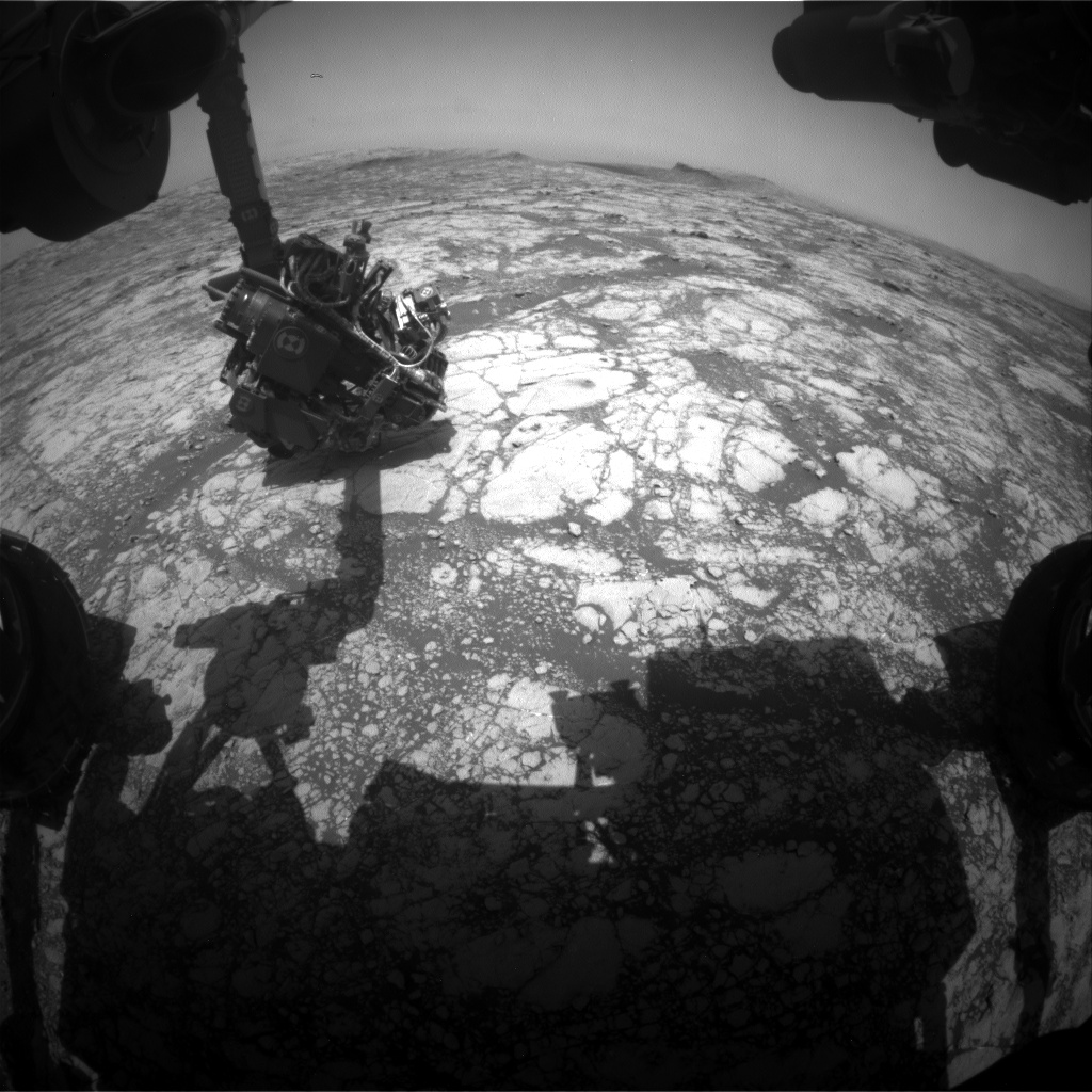 Nasa's Mars rover Curiosity acquired this image using its Front Hazard Avoidance Camera (Front Hazcam) on Sol 2774, at drive 2008, site number 79