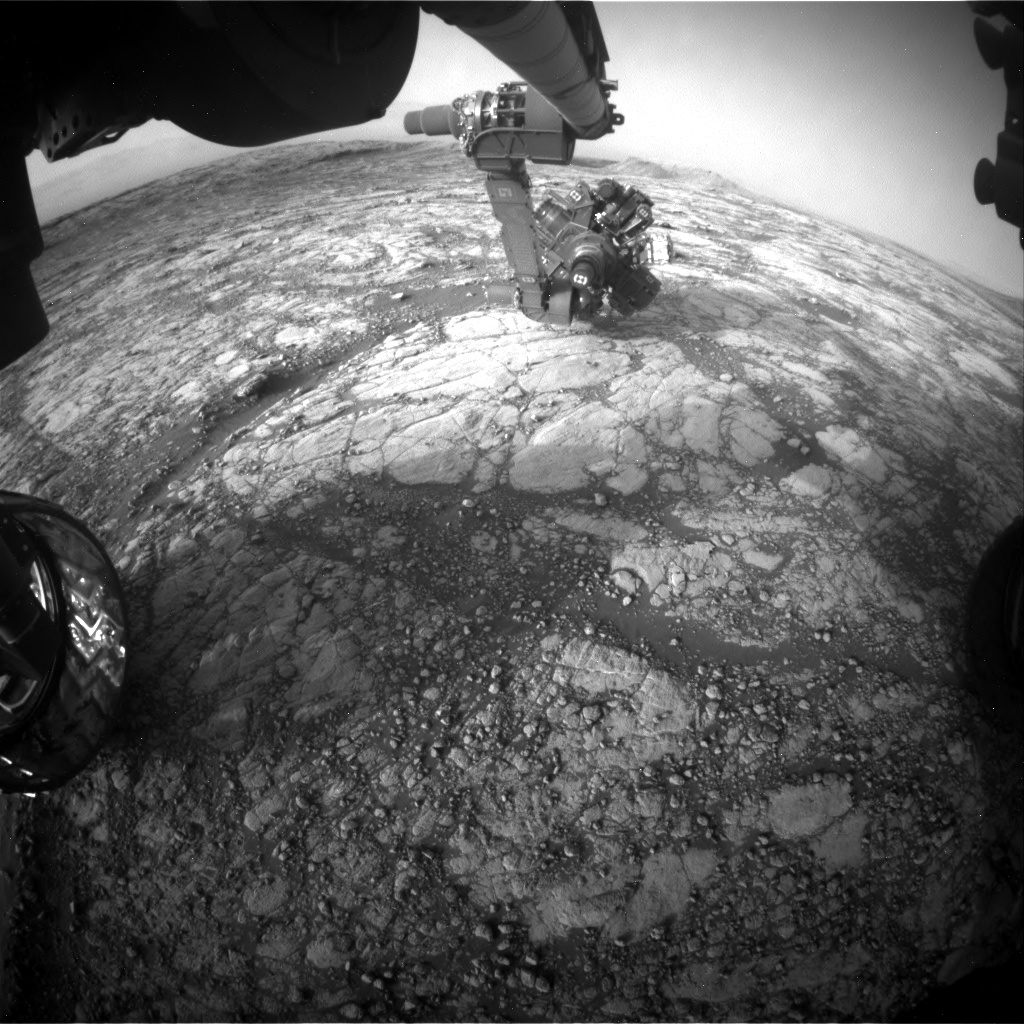 Nasa's Mars rover Curiosity acquired this image using its Front Hazard Avoidance Camera (Front Hazcam) on Sol 2778, at drive 2008, site number 79