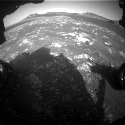 Nasa's Mars rover Curiosity acquired this image using its Front Hazard Avoidance Camera (Front Hazcam) on Sol 2781, at drive 2486, site number 79