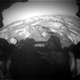 Nasa's Mars rover Curiosity acquired this image using its Front Hazard Avoidance Camera (Front Hazcam) on Sol 2793, at drive 1656, site number 80