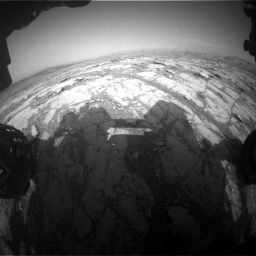 Nasa's Mars rover Curiosity acquired this image using its Front Hazard Avoidance Camera (Front Hazcam) on Sol 2793, at drive 1686, site number 80