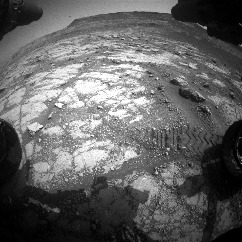 Nasa's Mars rover Curiosity acquired this image using its Front Hazard Avoidance Camera (Front Hazcam) on Sol 2793, at drive 1708, site number 80