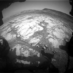 Nasa's Mars rover Curiosity acquired this image using its Front Hazard Avoidance Camera (Front Hazcam) on Sol 2795, at drive 1810, site number 80