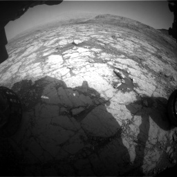 Nasa's Mars rover Curiosity acquired this image using its Front Hazard Avoidance Camera (Front Hazcam) on Sol 2795, at drive 1924, site number 80