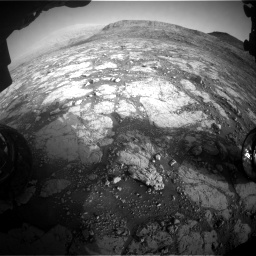 Nasa's Mars rover Curiosity acquired this image using its Front Hazard Avoidance Camera (Front Hazcam) on Sol 2795, at drive 2012, site number 80