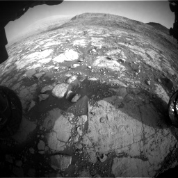 Nasa's Mars rover Curiosity acquired this image using its Front Hazard Avoidance Camera (Front Hazcam) on Sol 2795, at drive 2018, site number 80