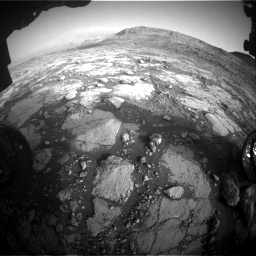 Nasa's Mars rover Curiosity acquired this image using its Front Hazard Avoidance Camera (Front Hazcam) on Sol 2795, at drive 2054, site number 80