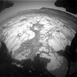 Nasa's Mars rover Curiosity acquired this image using its Front Hazard Avoidance Camera (Front Hazcam) on Sol 2795, at drive 1816, site number 80