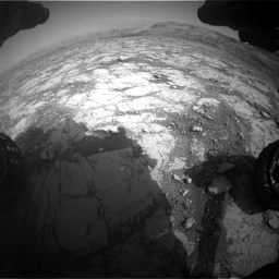 Nasa's Mars rover Curiosity acquired this image using its Front Hazard Avoidance Camera (Front Hazcam) on Sol 2795, at drive 1918, site number 80