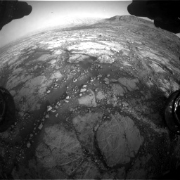 Nasa's Mars rover Curiosity acquired this image using its Front Hazard Avoidance Camera (Front Hazcam) on Sol 2795, at drive 2108, site number 80