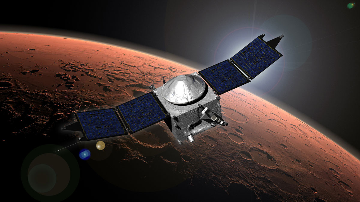 Artist Concept of NASA's Mars Atmosphere and Volatile Evolution (MAVEN)