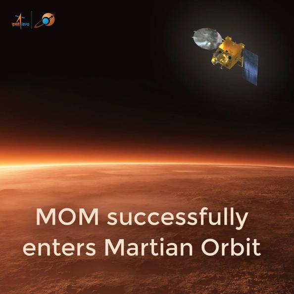 MOM Enters Mars Orbit