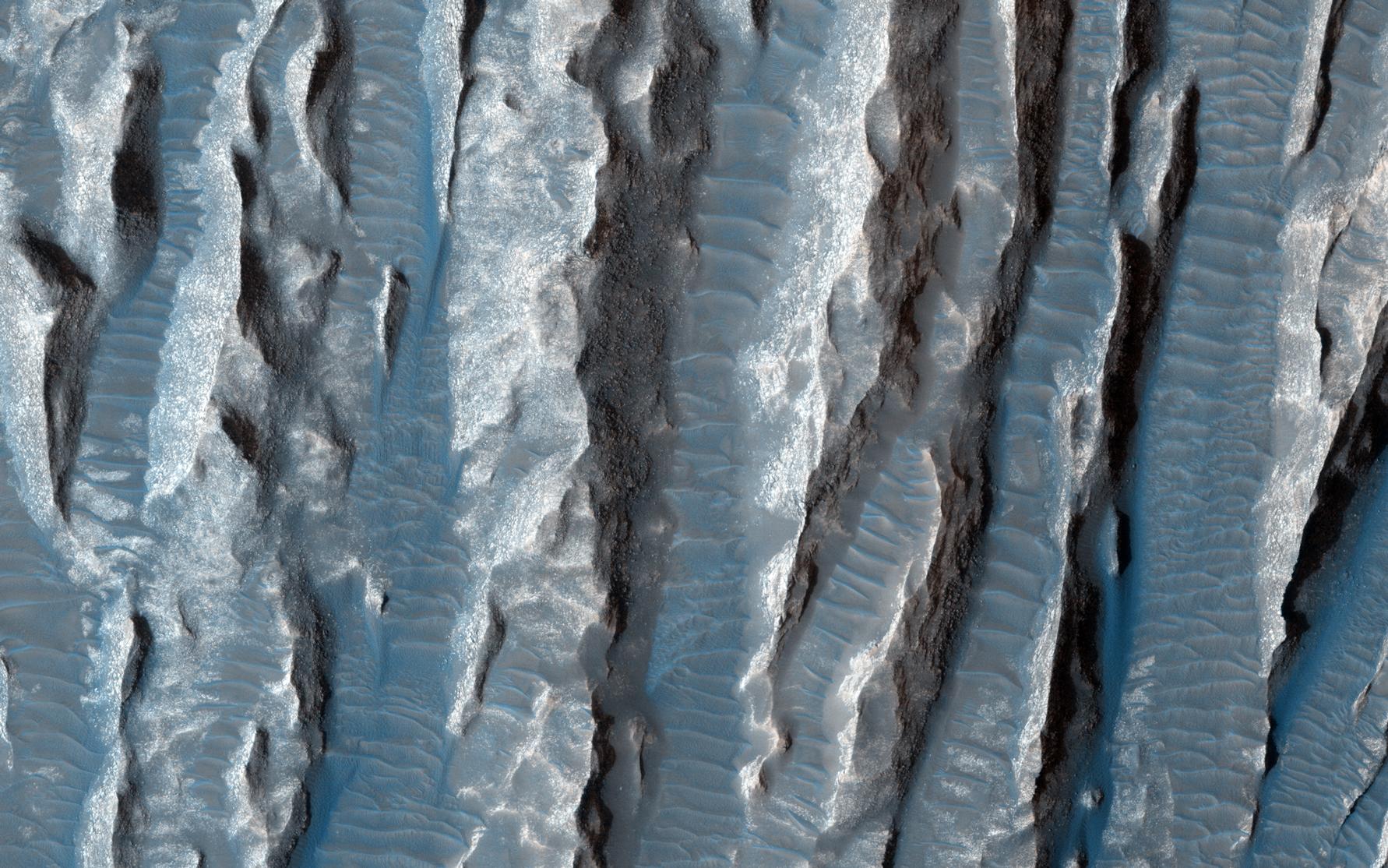Yardangs in Arsinoes Chaos, Mars