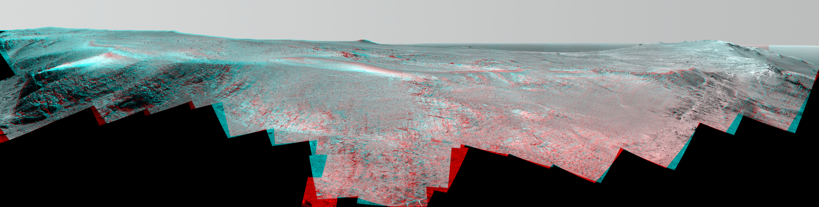 Mars Rover Opportunity's Panorama of 'Rocheport' (Stereo)